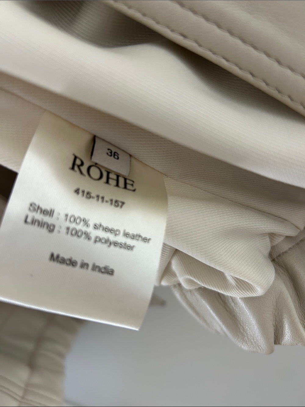 Róhe funnel neck leather jacket - Picture 6 of 8